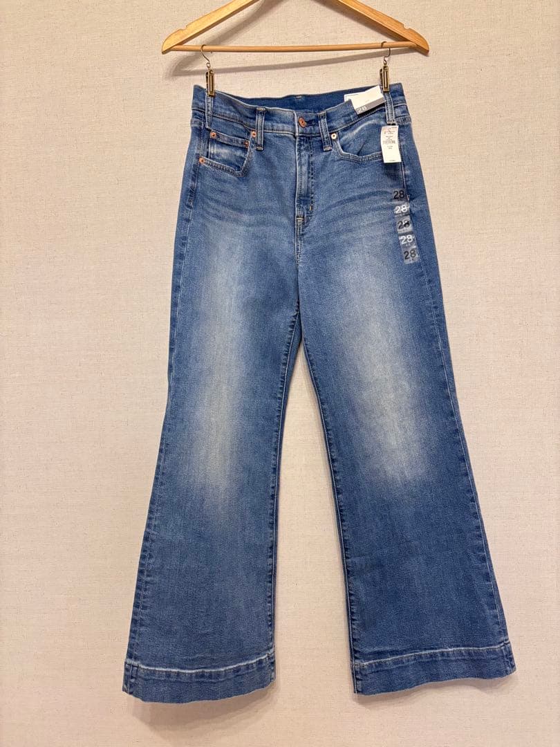新品☆GAP 28inch バギーパンツ ミディアムウォッシュ イージー