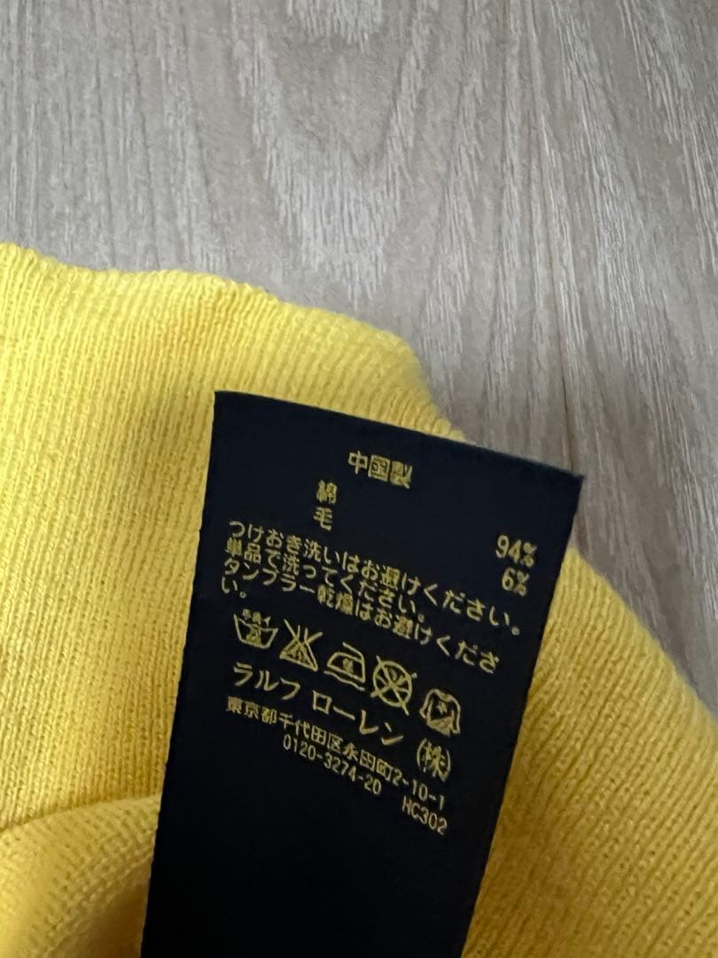 【Fumi】Ralph Lauren ラルフローレン　黄色 カーディガン