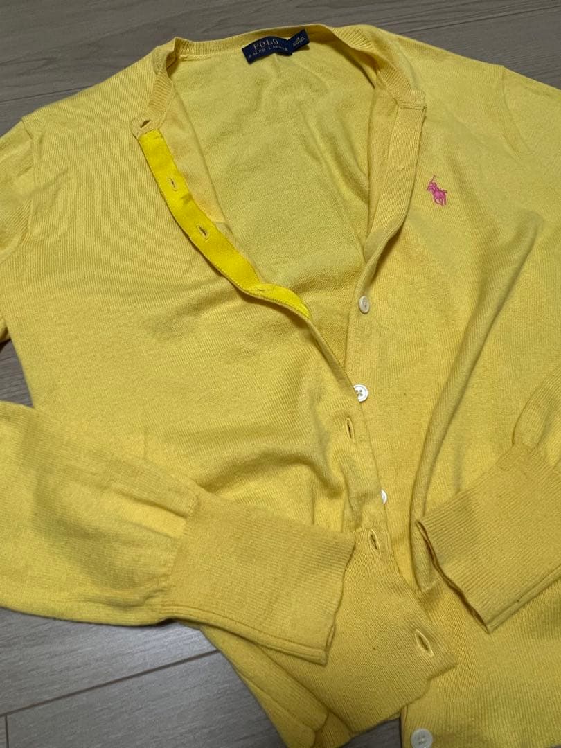 【Fumi】Ralph Lauren ラルフローレン　黄色 カーディガン
