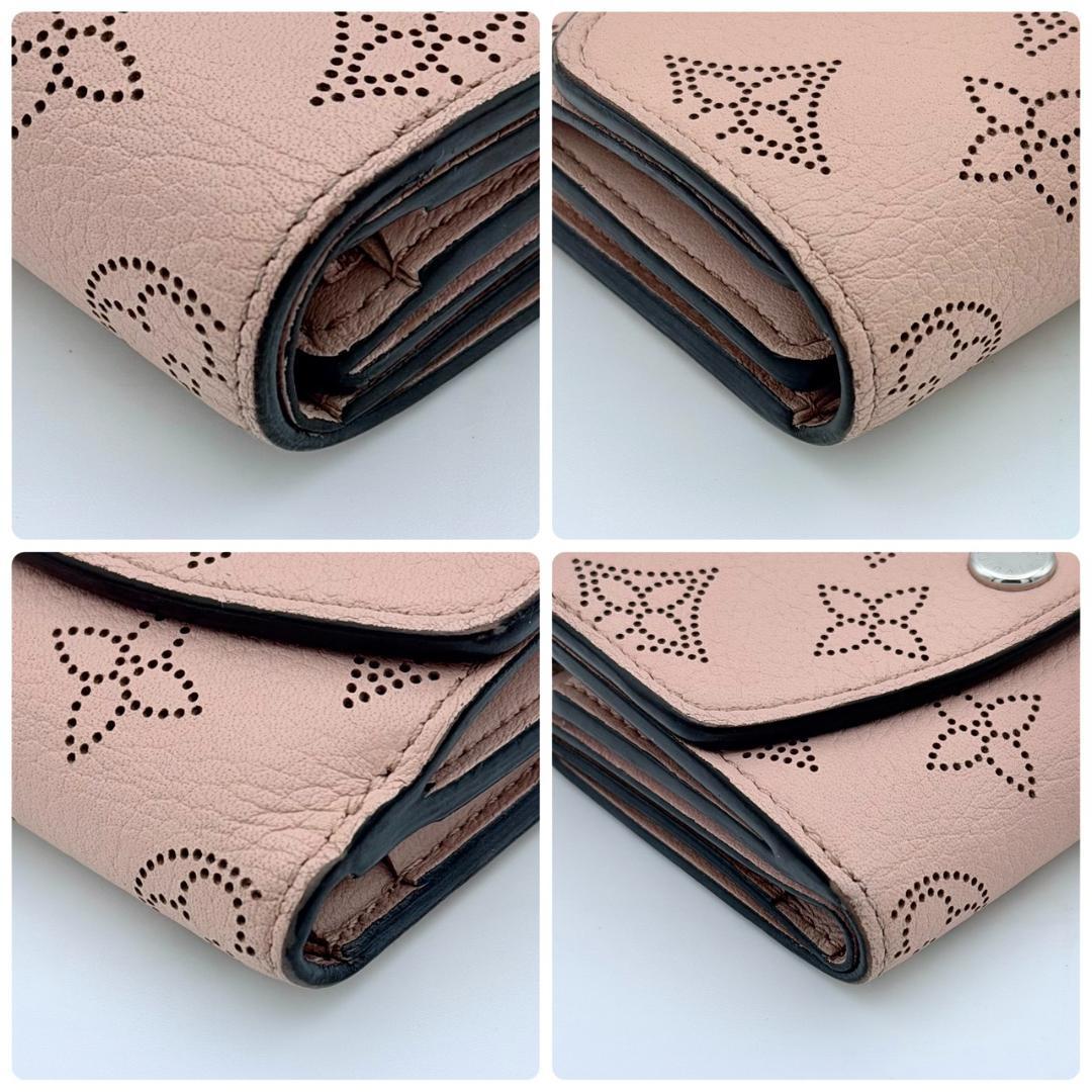 ルイヴィトン マヒナ ポルトフォイユ イリス XS 三つ折り財布 ピンク