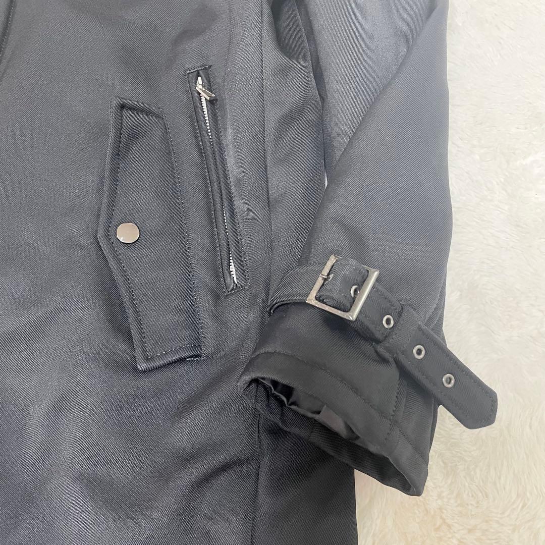 【モード系】 COMME CA mode ロングコート フルジップ アンゴラ 黒