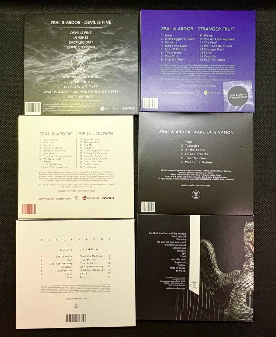 ZEAL & ARDOR 1st〜4th、EP、ライブ盤 全6枚セット