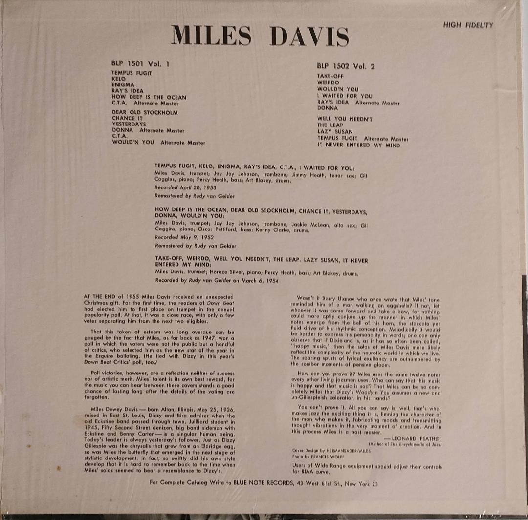 洋楽 Miles Davis Volume 1