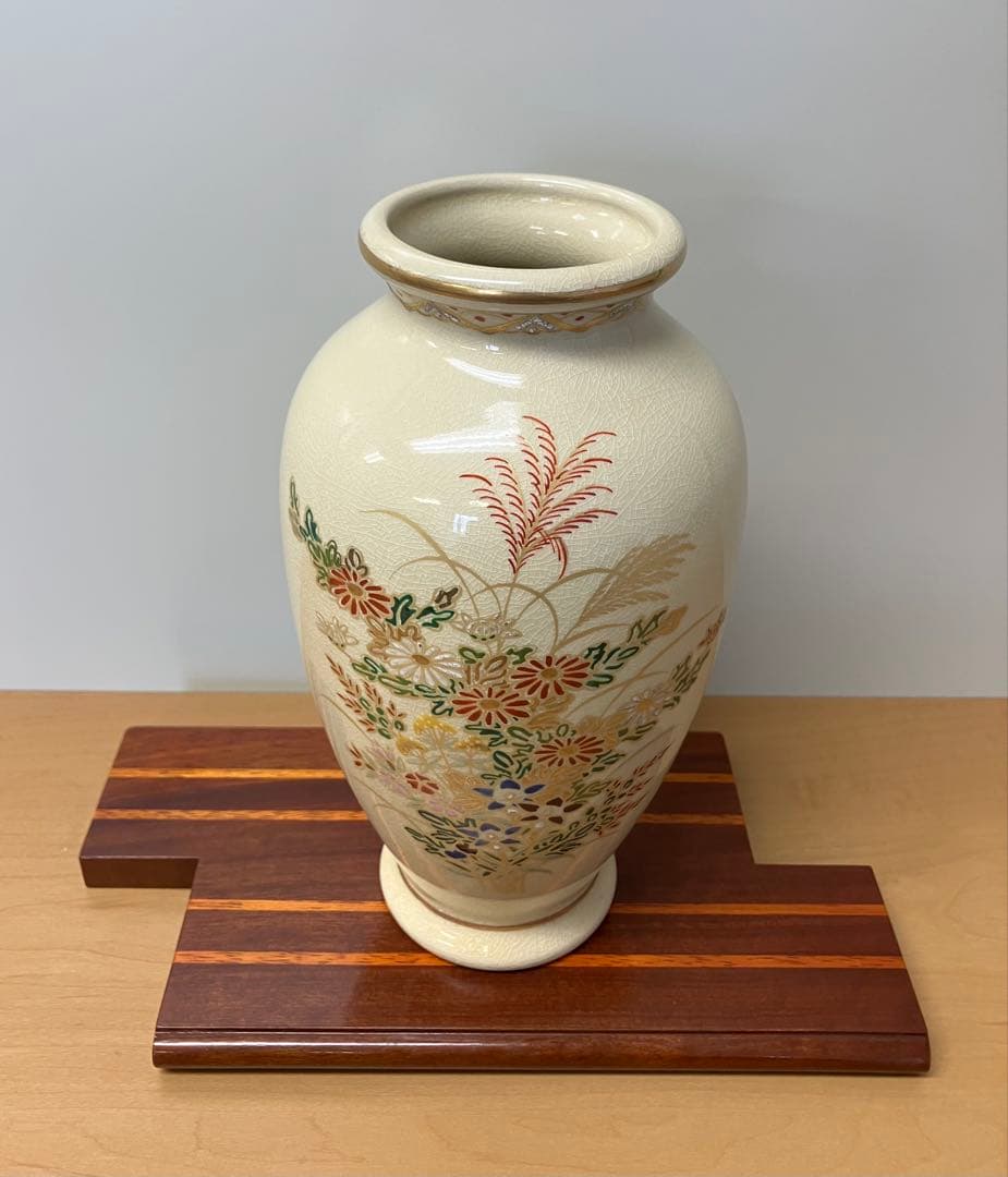 【薩摩焼】窯元 熔岩焼 漆間陶芸 花瓶 新品未使用(共箱•栞)鹿児島特産