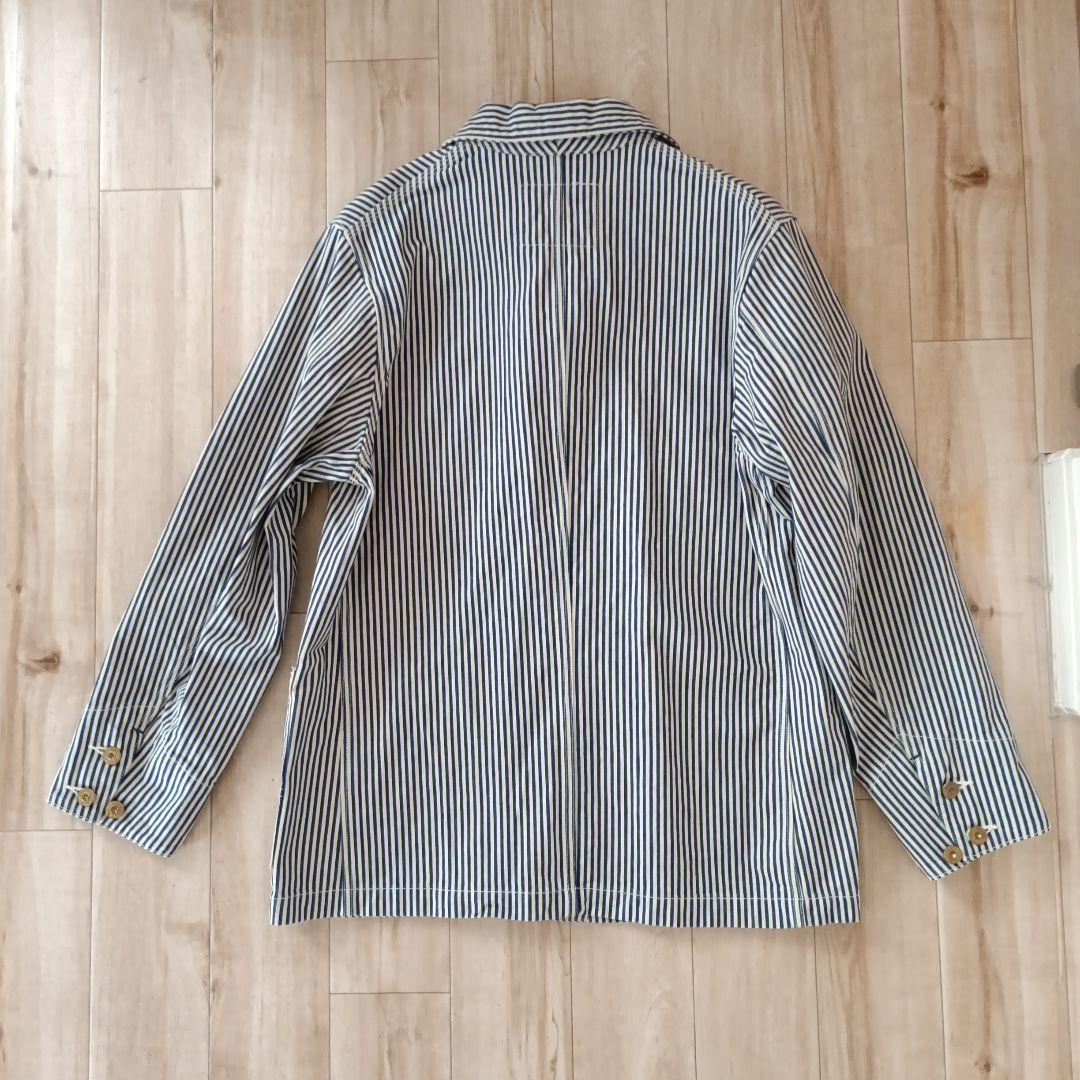 【美品】Burgus Plus ヒッコリー デニム カバーオール