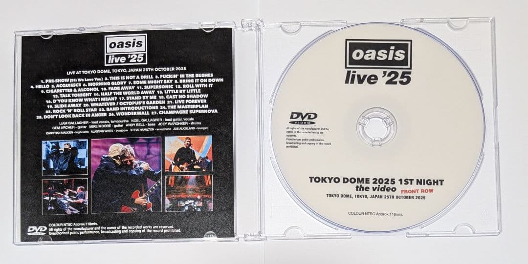 oasis live '25 Tokyo Day 1st & 2nd 2作セット