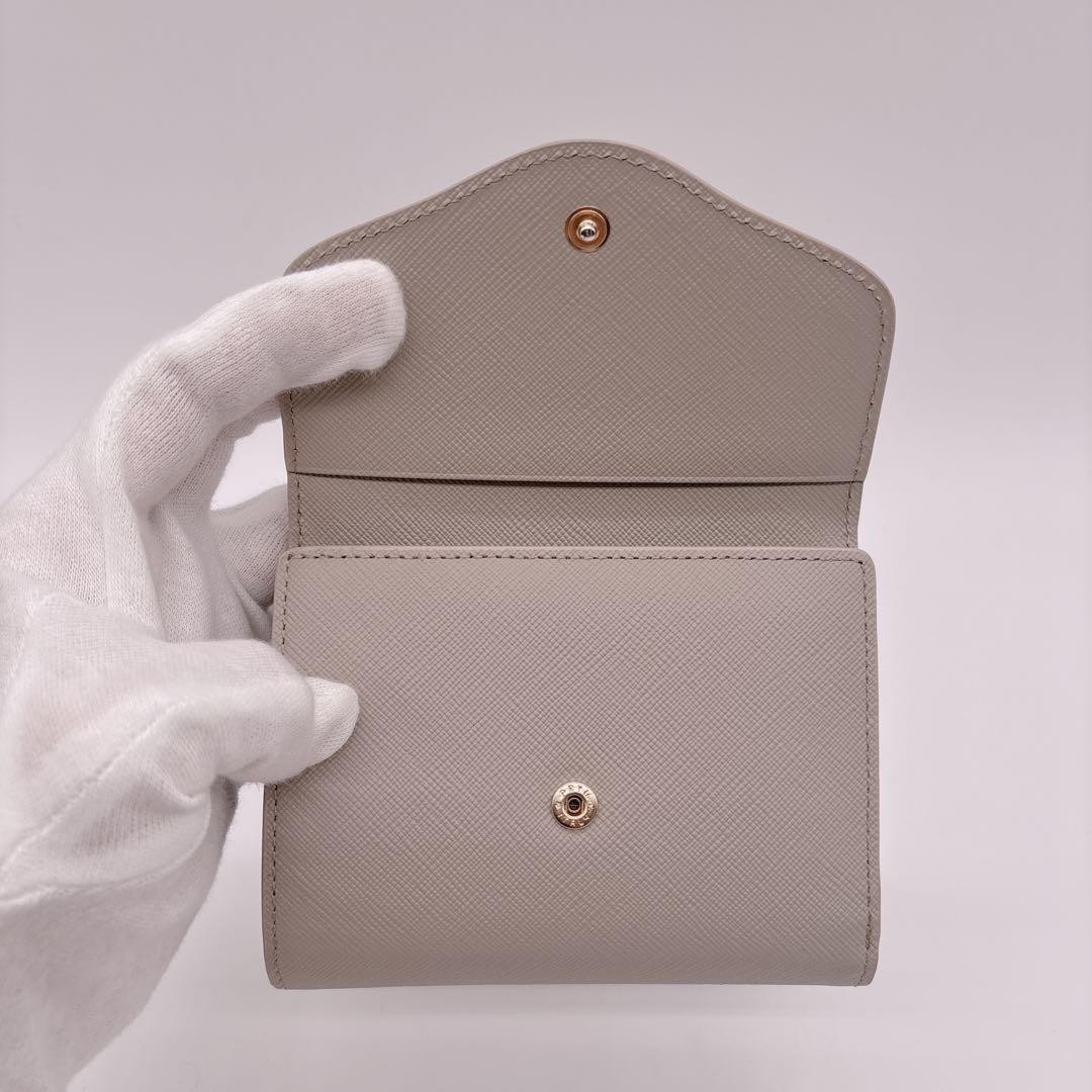 極美品♡アニエスベー 三つ折り財布 レザー ロゴ L字ファスナー