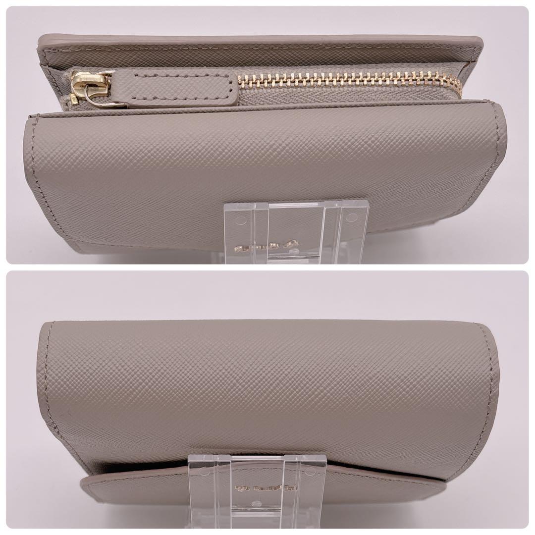 極美品♡アニエスベー 三つ折り財布 レザー ロゴ L字ファスナー