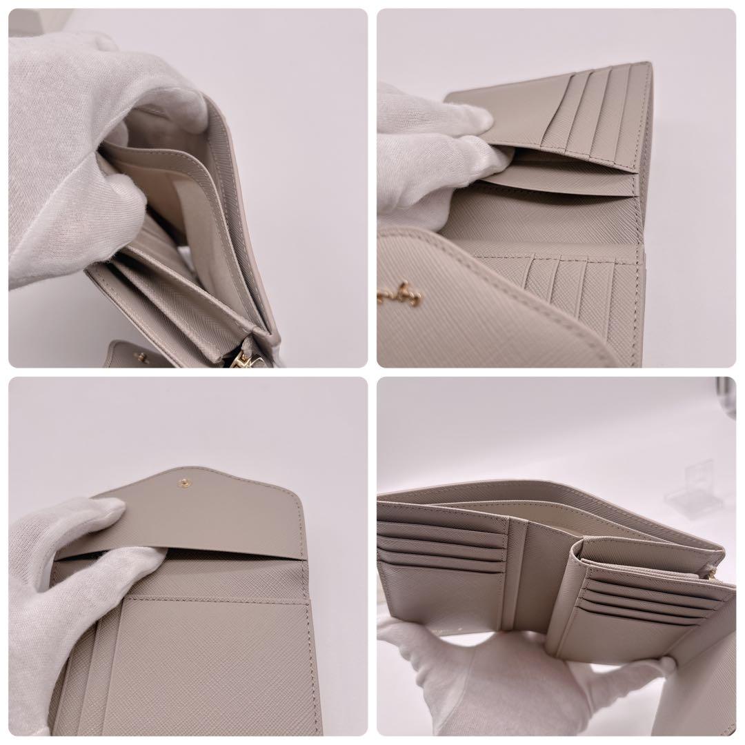 極美品♡アニエスベー 三つ折り財布 レザー ロゴ L字ファスナー