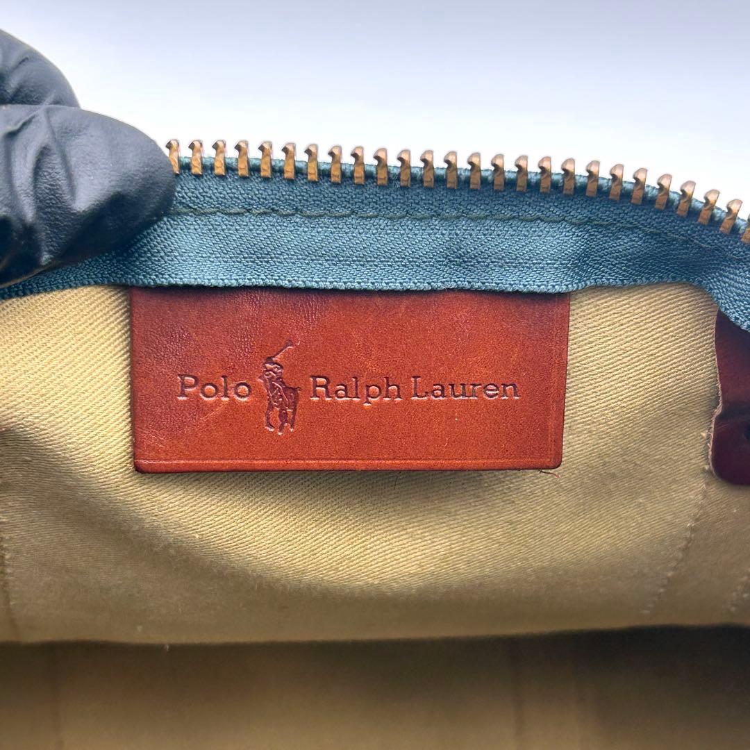 ラルフローレン 2WAY ボストンバッグ 旅行カバン PVCレザー 良品 希少