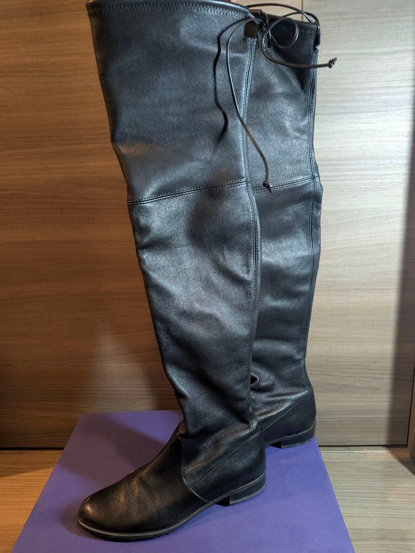 Stuart Weitzman ブラック ロングブーツ　US8（25〜25.5）