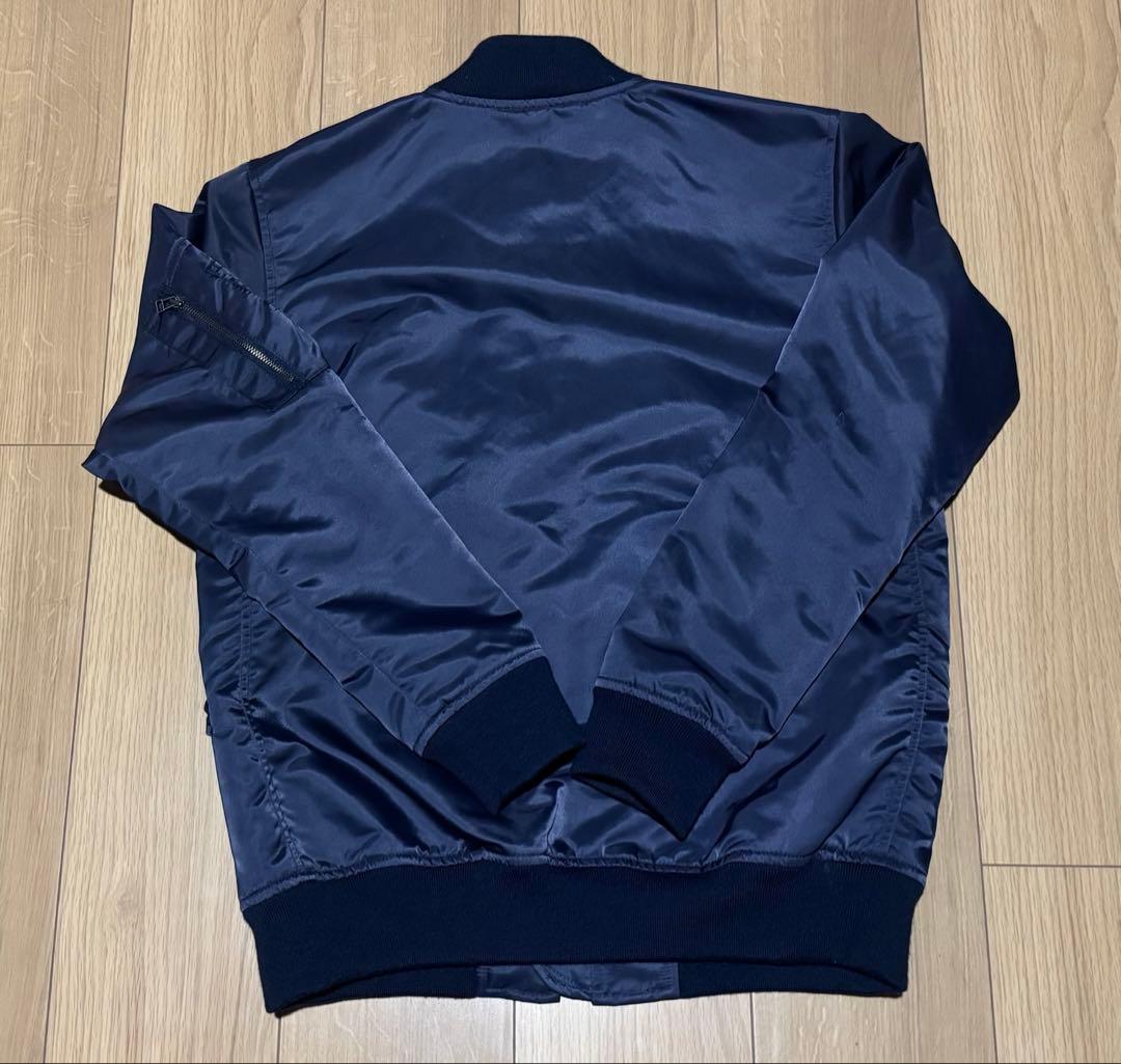 極美品 S/DOUBLE エスダブル BEAMS MA-1 ネイビー Mサイズ