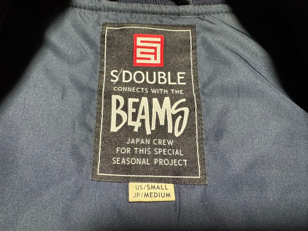 極美品 S/DOUBLE エスダブル BEAMS MA-1 ネイビー Mサイズ