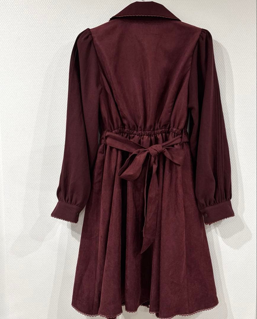 新品 クラロリくる実 しまむら ワンピース ボルドー M ノエル・ド・メモワール