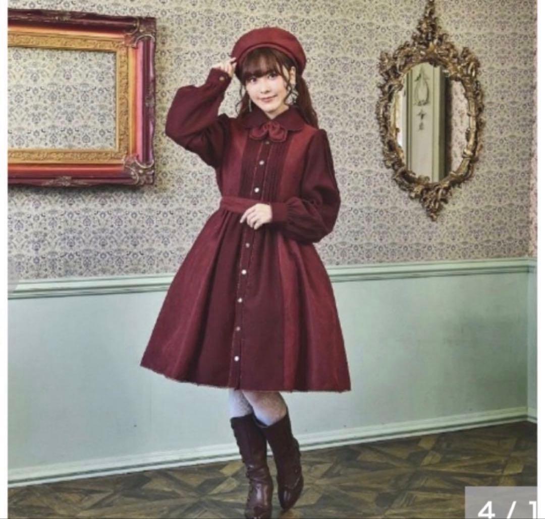 新品 クラロリくる実 しまむら ワンピース ボルドー M ノエル・ド・メモワール
