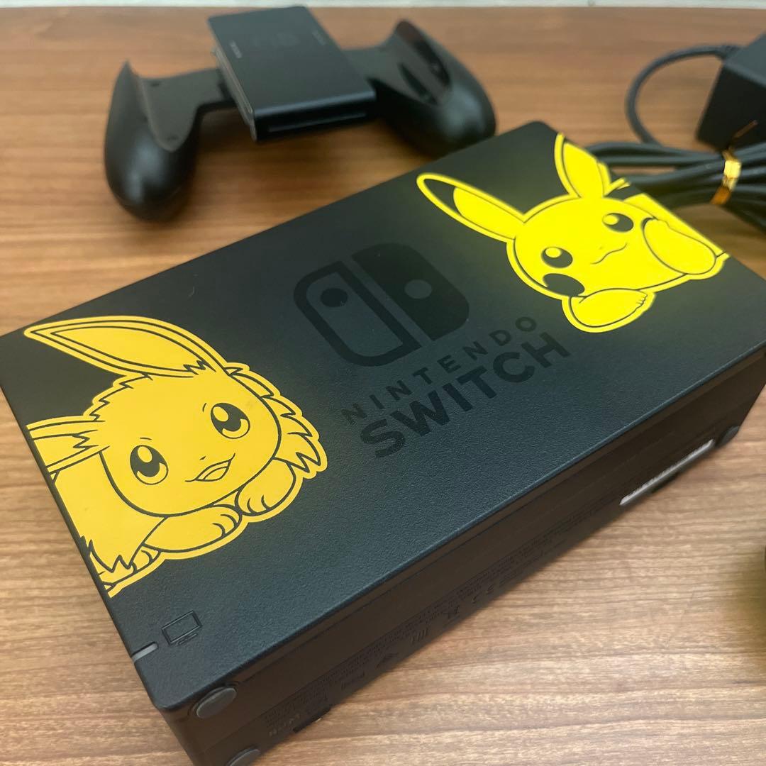 ピカチュウデザイン Nintendo Switch 一部付属品付 HDMIなし
