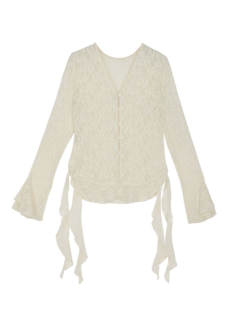 AmeriVINTAGE　UND 2WAY CUT LACE FRILL TOP