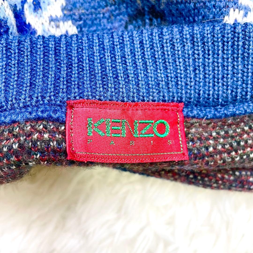 KENZO ヴィンテージ 総柄ニットスカート エルカ期