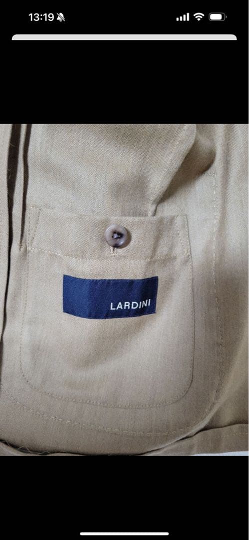 LARDINI ベージュ テーラードジャケット48