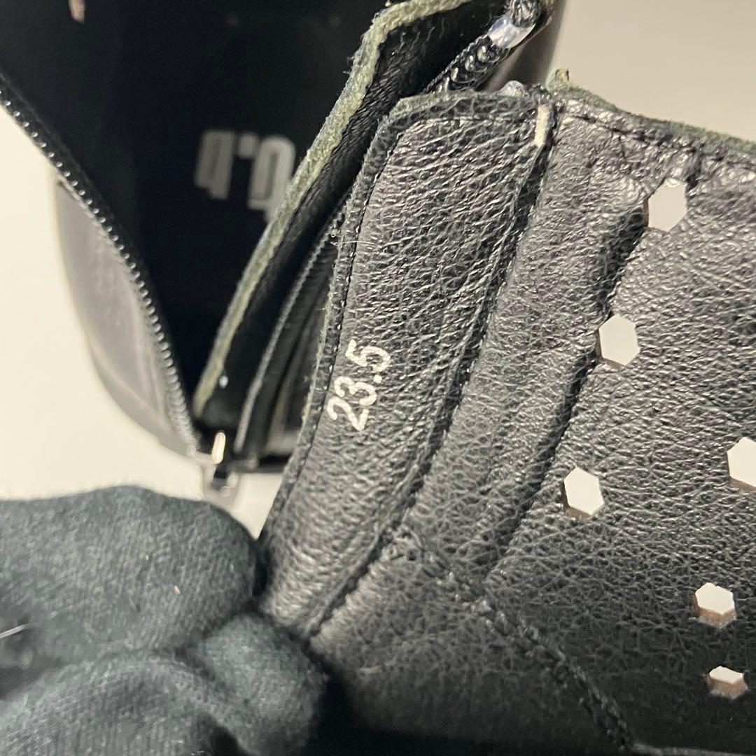 【未使用】SENSO UNICO t.b カットワーク　ショートブーツ　花柄　黒