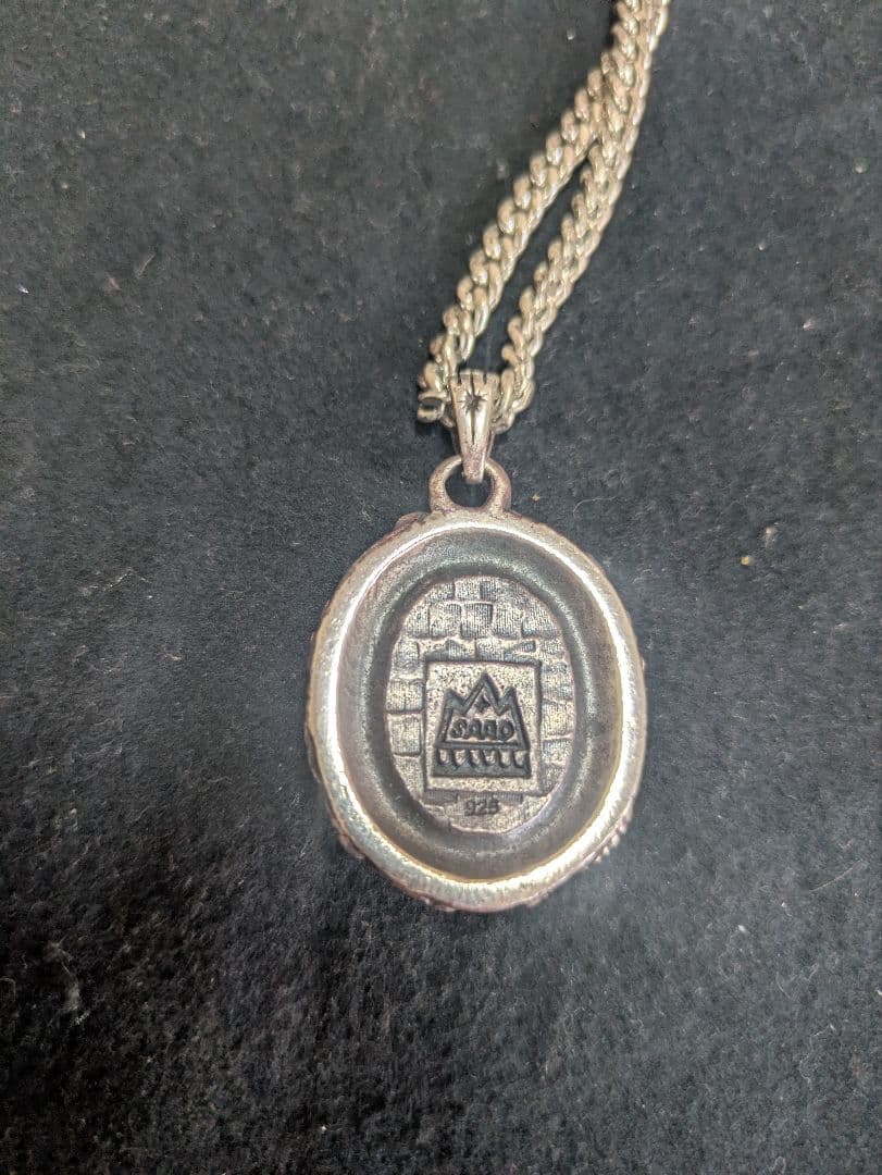 【SAAD】サード天然石イーグルフェザーネックレス【美品】