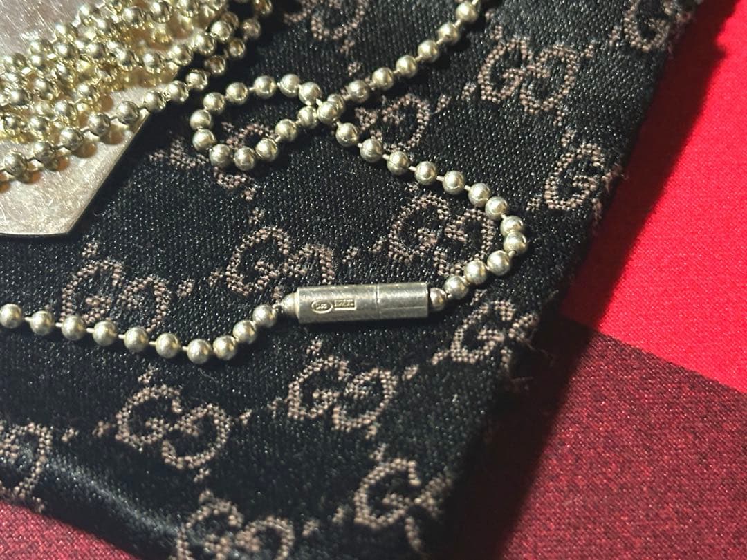 GUCCI グッチドッグタグシルバーネックレス