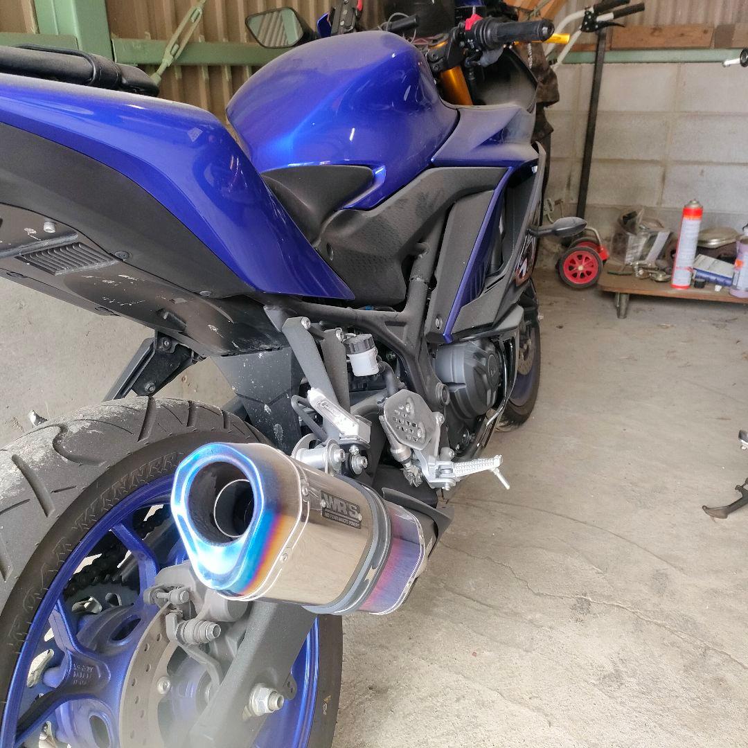 YZF-R25 WR’S マフラー SS-OVALタイプ 焼色チタン