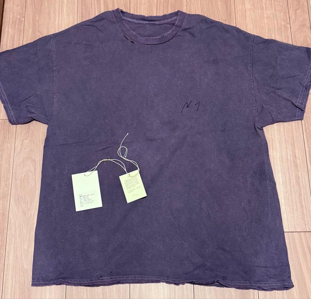 トップス ANCELLM EMBROIDERY DYED T-SHIRT