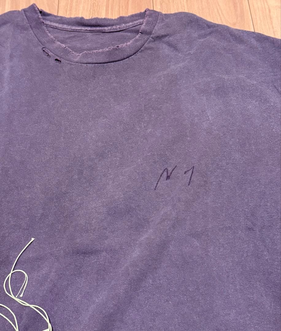 トップス ANCELLM EMBROIDERY DYED T-SHIRT
