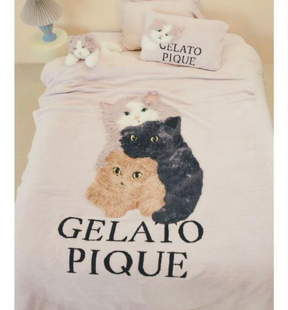 t*m様 新品♡ジェラートピケ♡ 「Sleep」CAT3柄 ジャガードマルチカバ