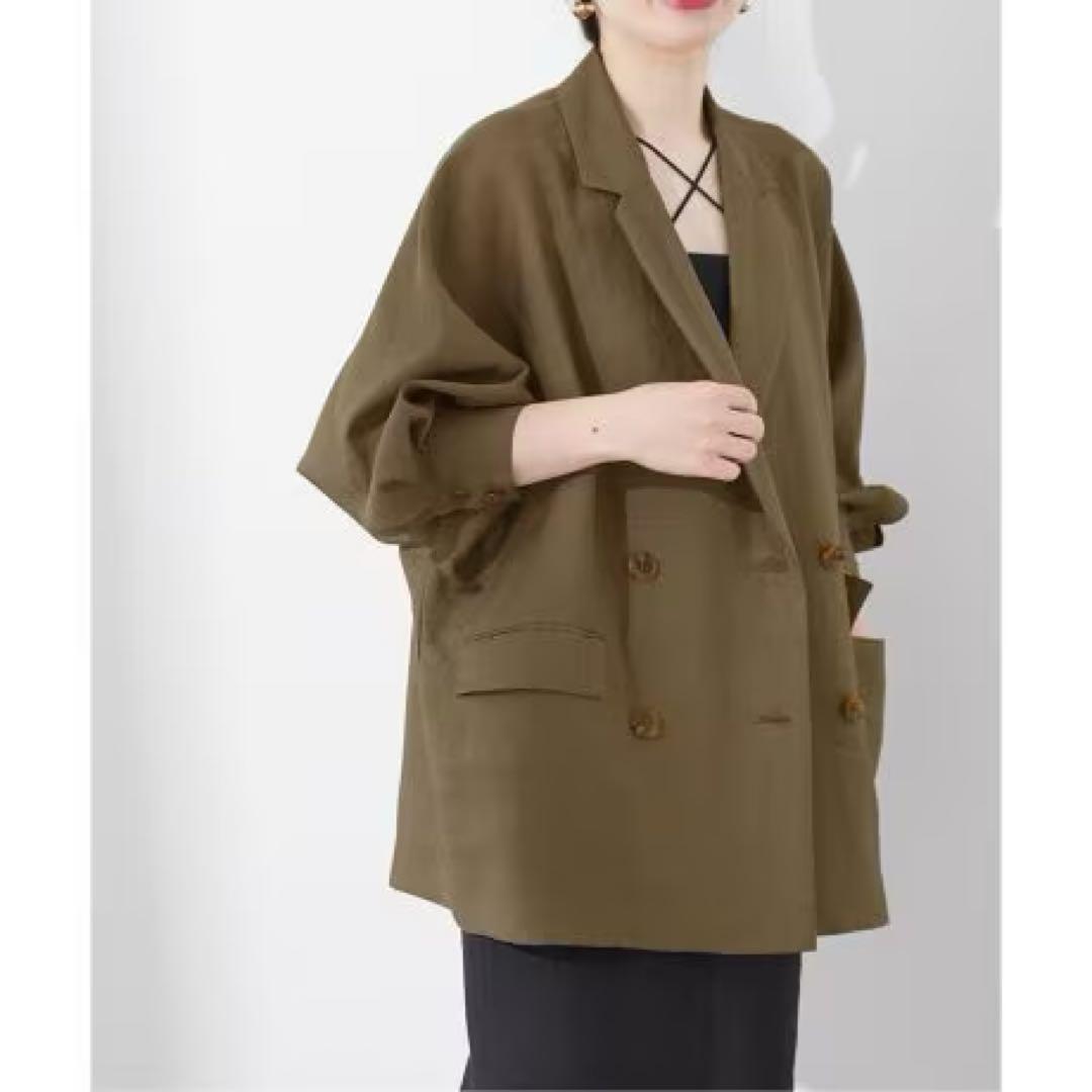 ジャーナルスタンダード レサージュ　リネン　ダブルジャケット　シアー　23SS