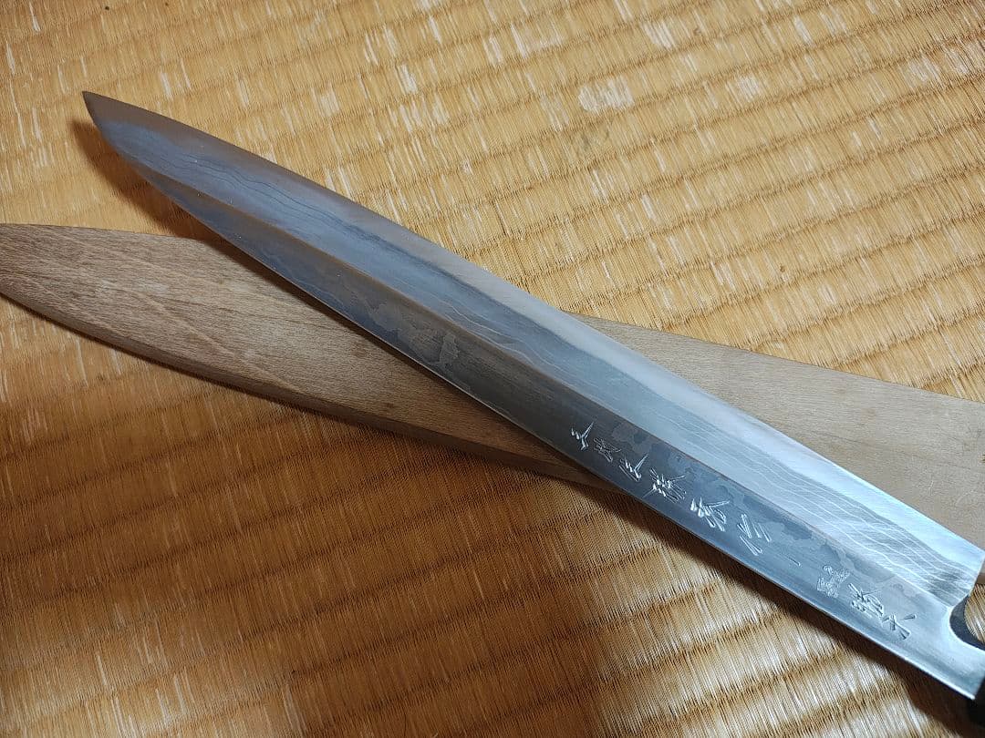 柳刃包丁　尺　墨流し