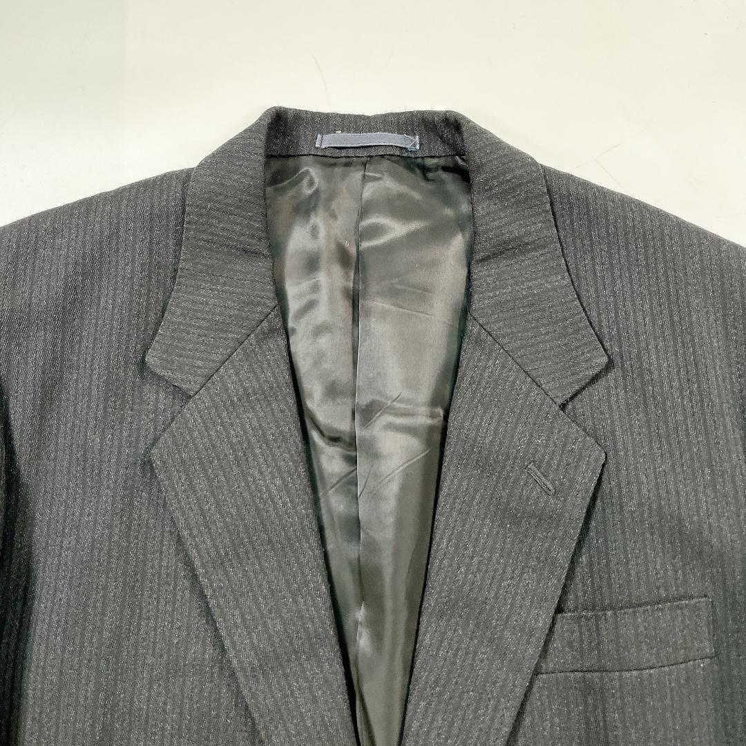 【美品】Y's for men 秋冬 スーツ セットアップ M 黒 ストライプ