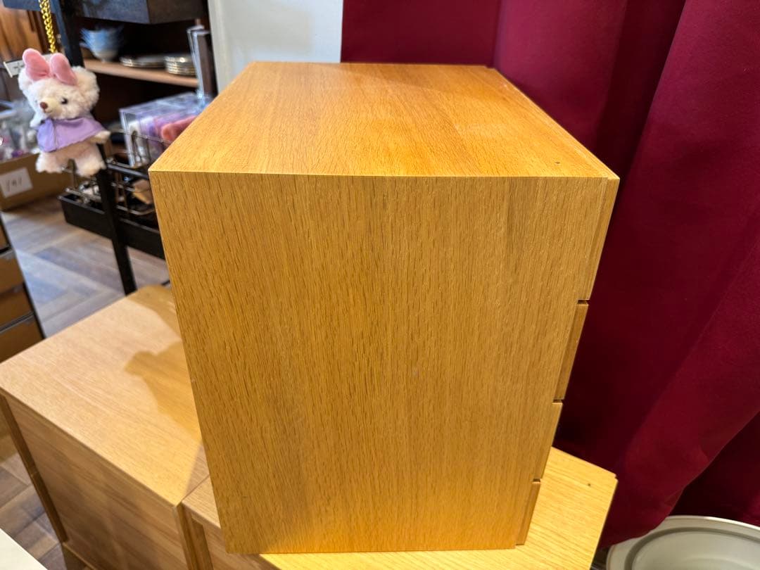 3B8038【無印良品】スタッキングチェスト 引出し 4段 オーク材突板