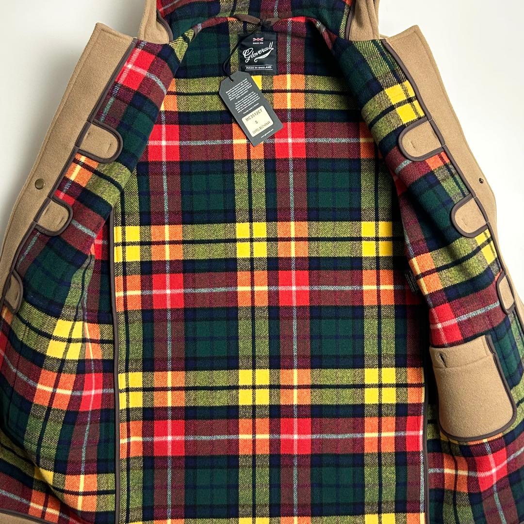 【新品未使用】グローバーオール/モリス/ダッフルコート/タータンチェック/英国製