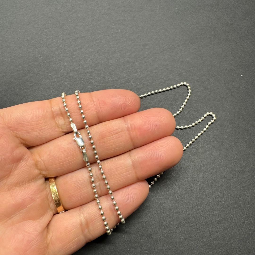 【太め50㎝ 2.0㎜ボール】ボールチェーンネックレス　silver925