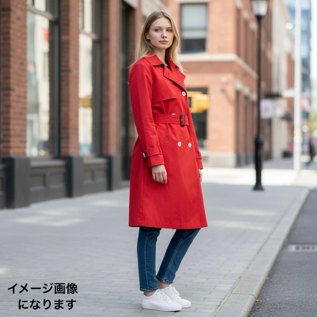 [ロロピアーナ✨マッキントッシュ] トレンチコート ダブルブレスト 赤