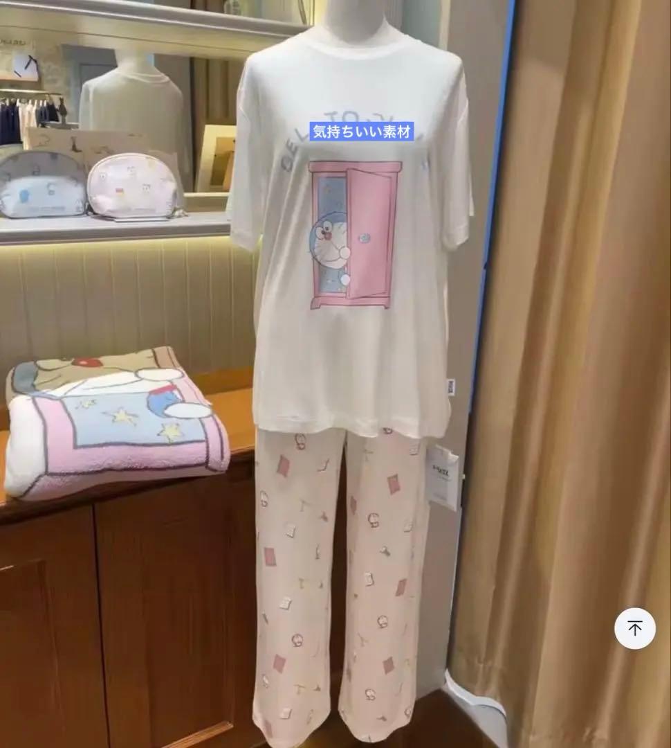 ジェラートピケ♡ドラえもんルームウェア上下セット新品ホワイト