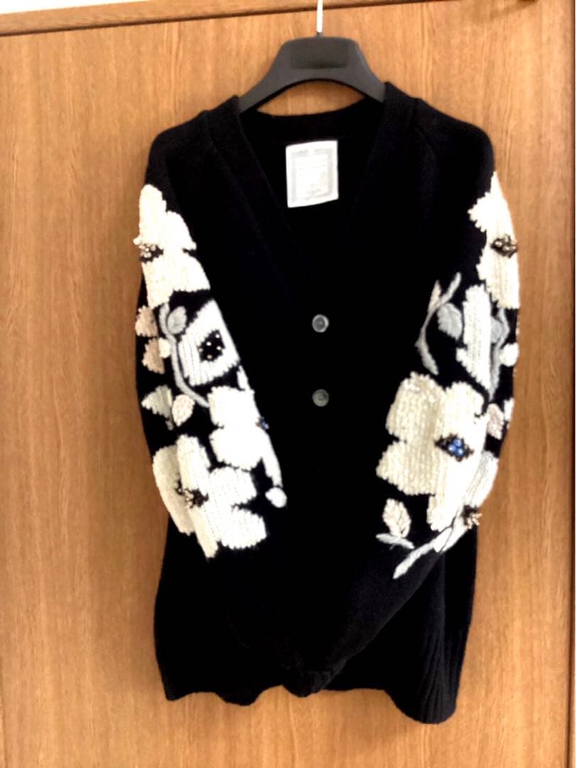 BEARDSLEY 袖ジャガード　カーディガン　ビアズリー
