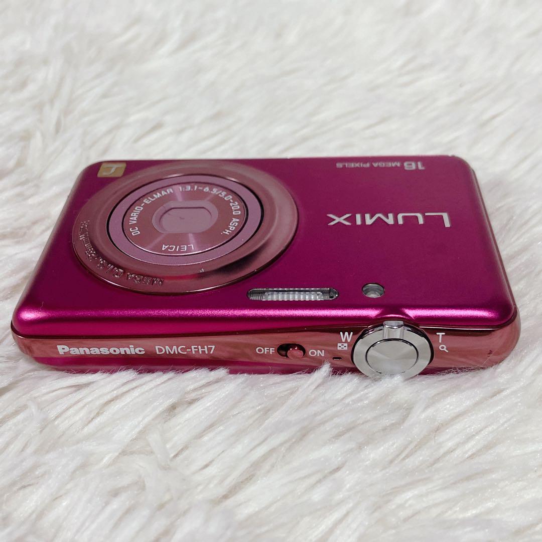 【極美品】 Panasonic パナソニック DMC-FH7 デジカメ ピンク