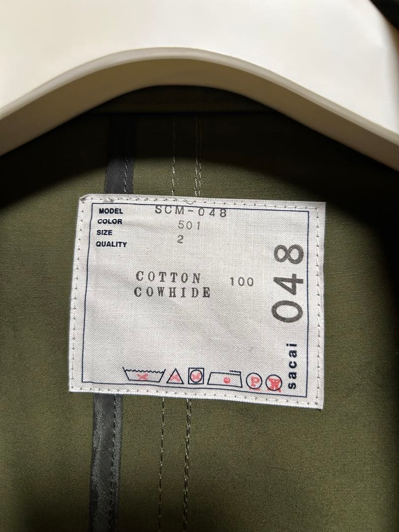 【サイズ：2】sacai サカイ 22AW モッズコート ジャケット カーキ