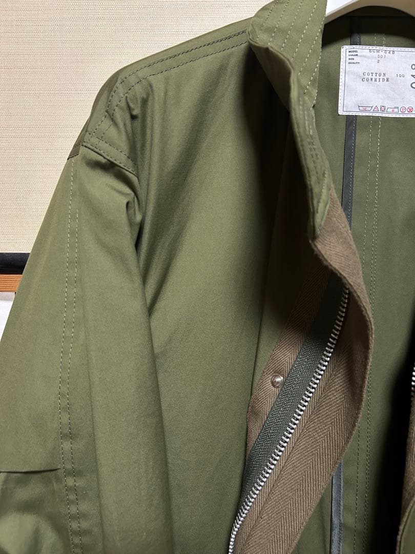 【サイズ：2】sacai サカイ 22AW モッズコート ジャケット カーキ