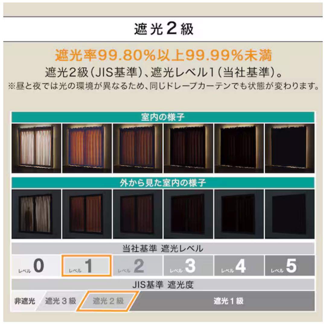 カーテンセット ノーブル3 YGR+エコオアシスレース2枚組／遮光UVカット