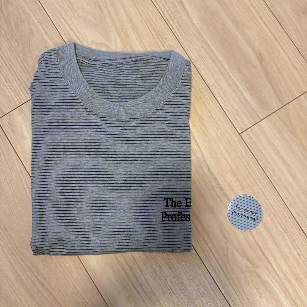 ennoy S/S Border T-Shirt(GRAY × BLACK)