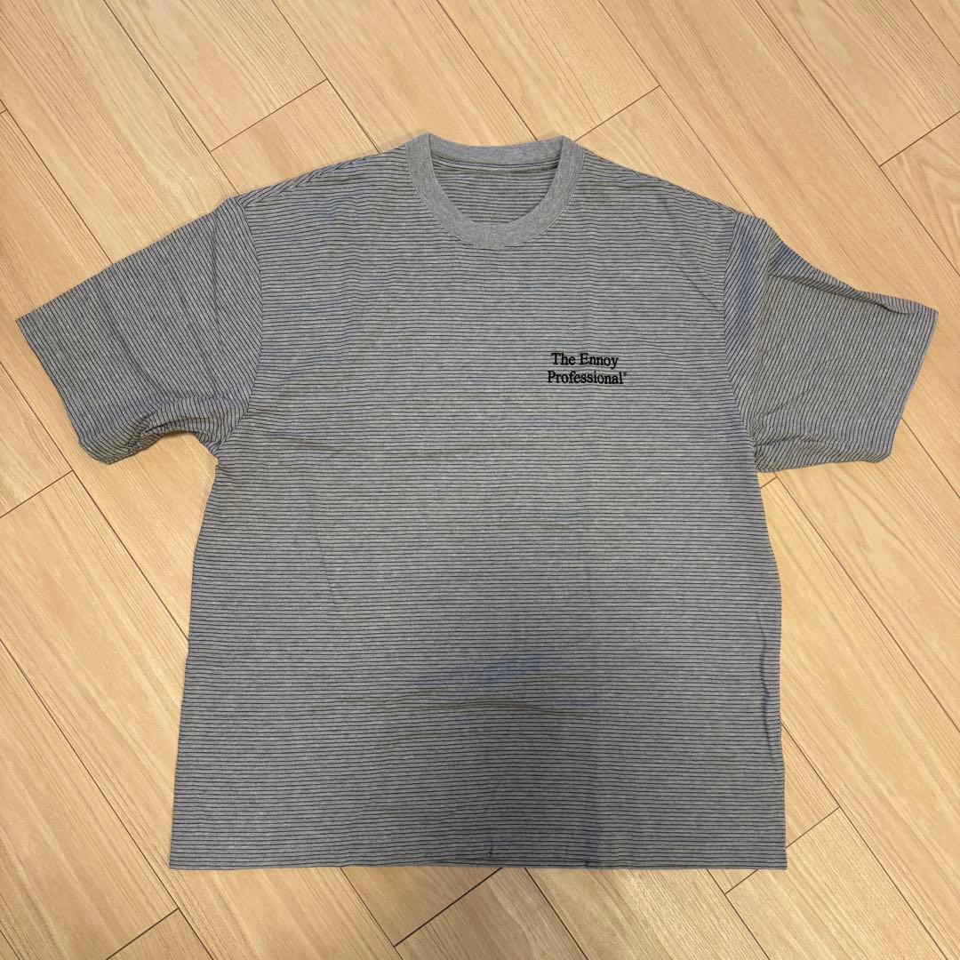 ennoy S/S Border T-Shirt(GRAY × BLACK)