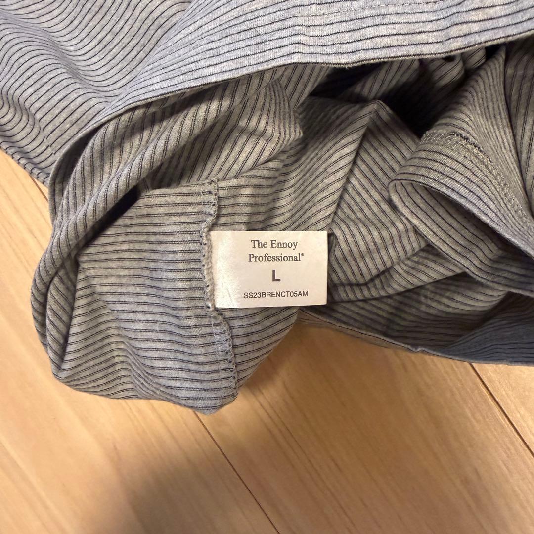 ennoy S/S Border T-Shirt(GRAY × BLACK)