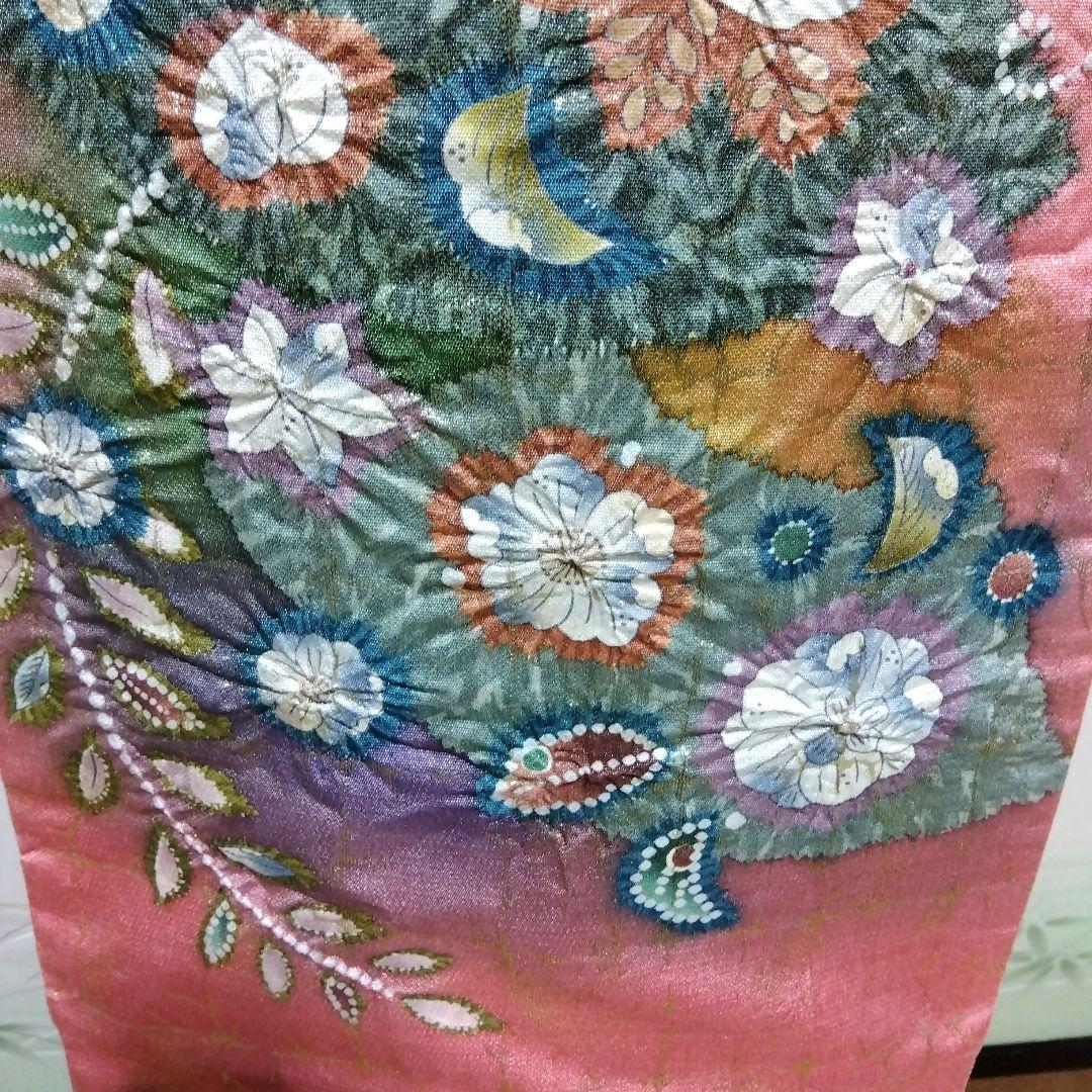 「高級辻が花中古帯リメイク」和楽器　琴　油単　ゆたん