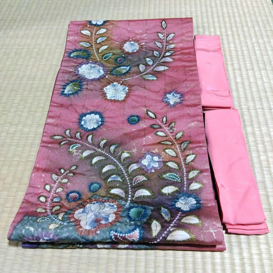 「高級辻が花中古帯リメイク」和楽器　琴　油単　ゆたん