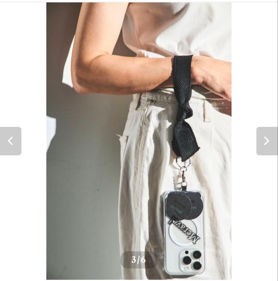 【未使用】Meravel Bow Mesh Strap　ブラック