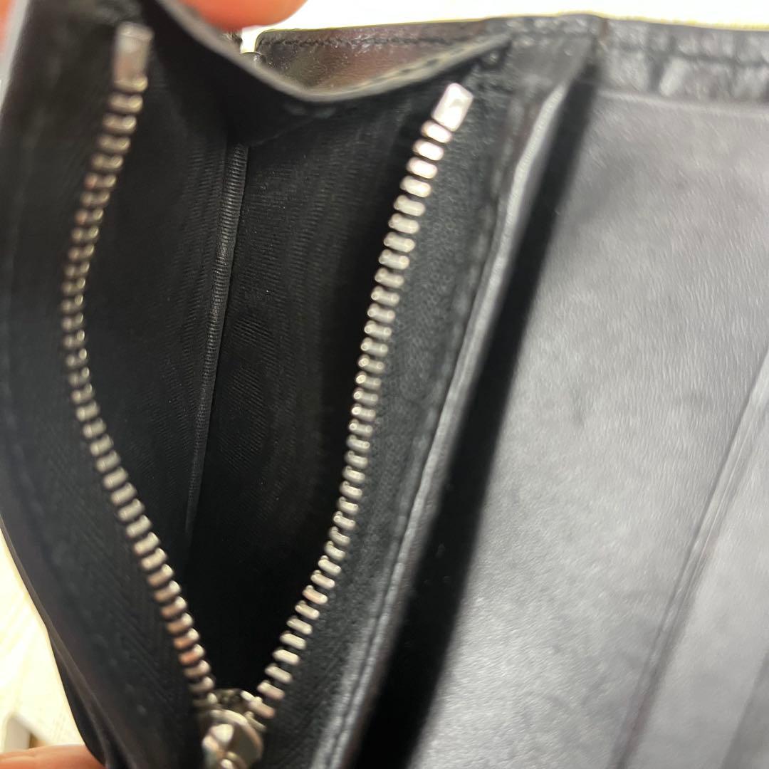 美品 付属品完備 Gucci グッチ 2つ折り財布 GG シマ ドリアン 黒